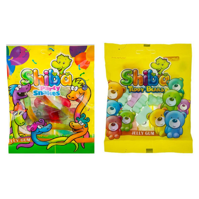 محصول نمونه تستی  پاستیل خرس عروسکی و ماری شیبا -90 گرم مجموعه 2 عددی